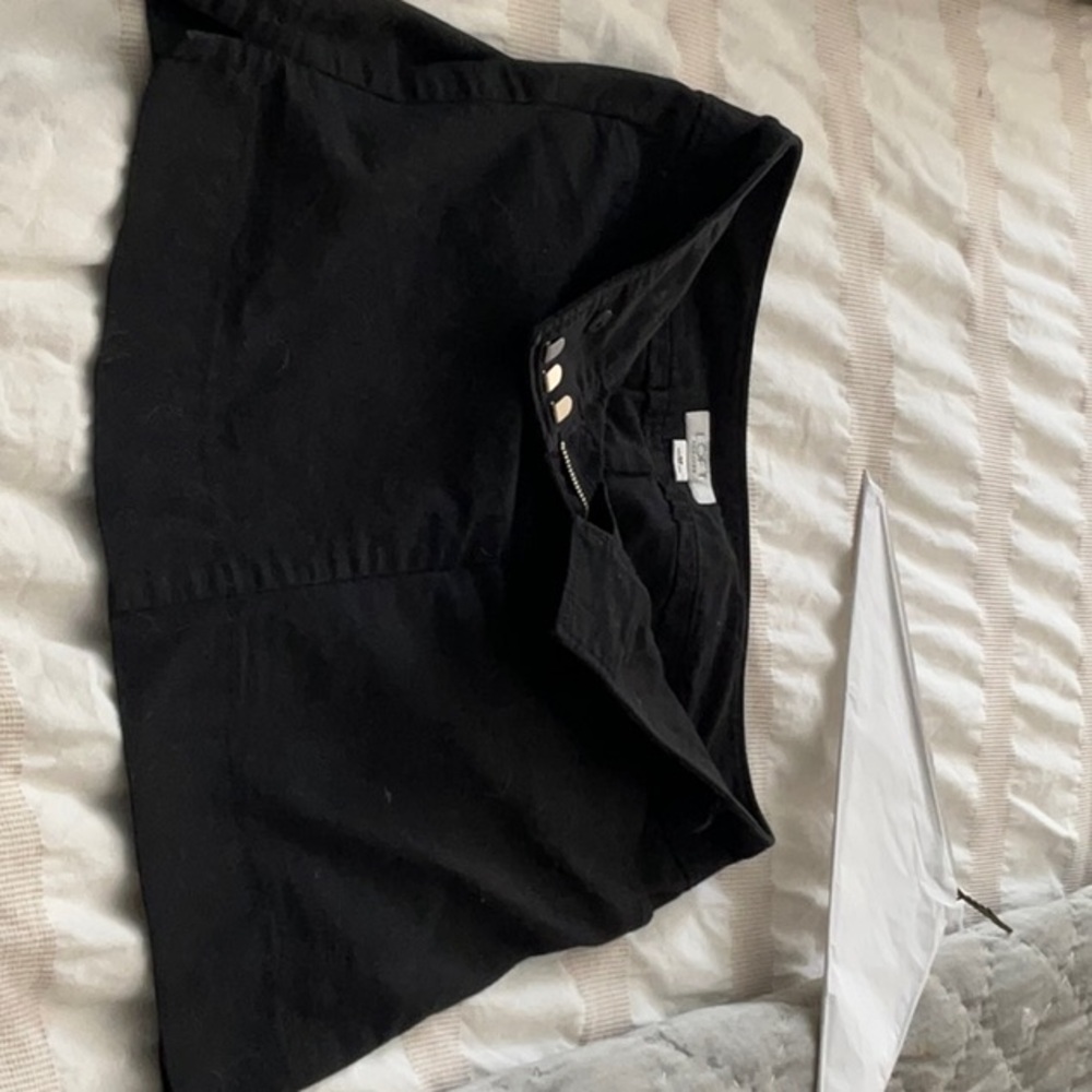 Black Skirt with Button Detail
